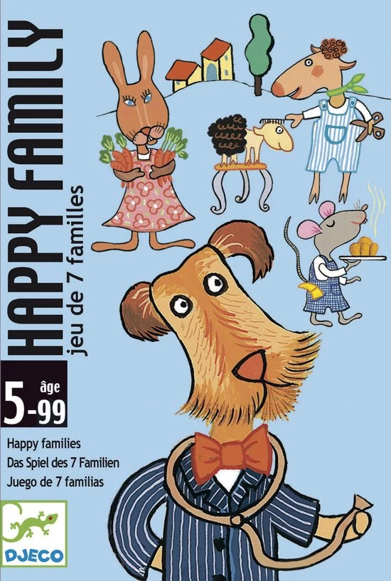 Djeco - Djeco Kwartet Kaartspel Happy Family 1 Djeco - Djeco Kwartet Kaartspel Happy Family