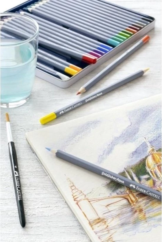 Faber-Castell Aquarel Kleurpotlood - Goldfaber - 250 Goud - FC-114690 3 Faber-Castell Aquarel Kleurpotlood - Goldfaber - 250 Goud - FC-114690 - Afbeelding 3
