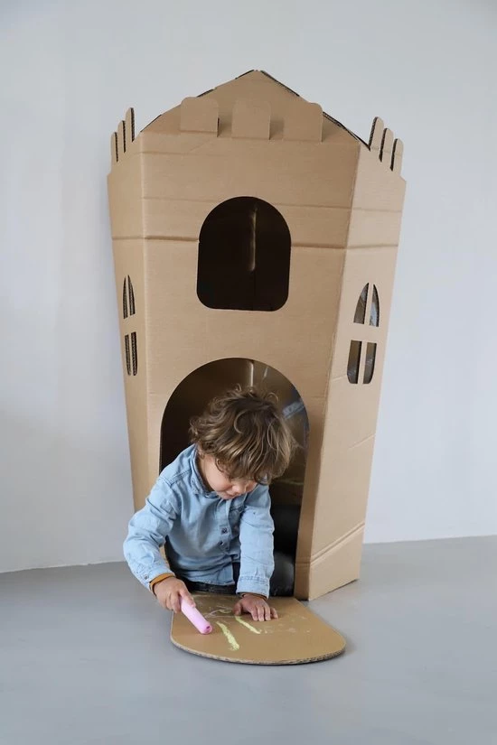 Kartonnen Speel Kasteel - Speelhuisje - Sinterklaas Cadeau - Hobbykarton - KarTent 6 Kartonnen Speel Kasteel - Speelhuisje - Sinterklaas Cadeau - Hobbykarton - KarTent - Afbeelding 6