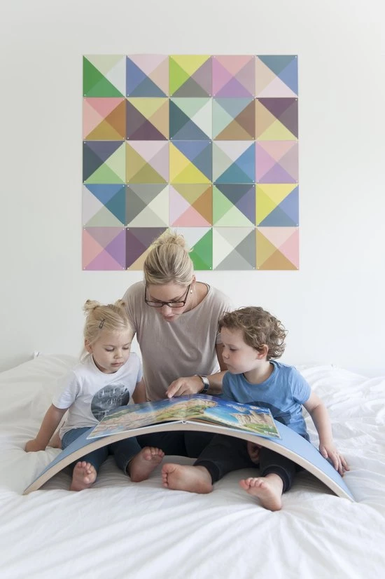 Wobbel Original Mosterd (geel) - Linnen / Whitewash Houten Balance Board Van 90 Cm Met Geel Wolvilt 3 Wobbel Original Mosterd (geel) - Linnen / Whitewash Houten Balance Board Van 90 Cm Met Geel Wolvilt - Afbeelding 3