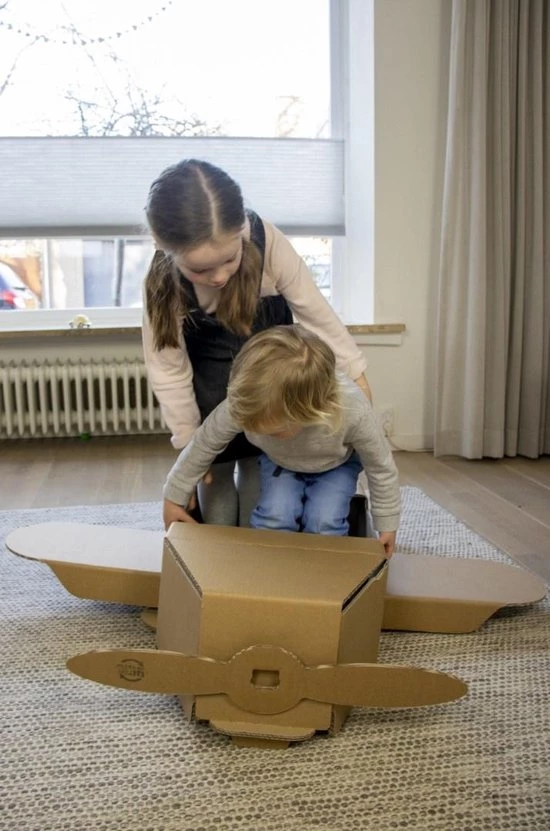 Kartonnen Speelgoed Vliegtuig - Sinterklaas Cadeau - Hobbykarton - KarTent 9 Kartonnen Speelgoed Vliegtuig - Sinterklaas Cadeau - Hobbykarton - KarTent - Afbeelding 9